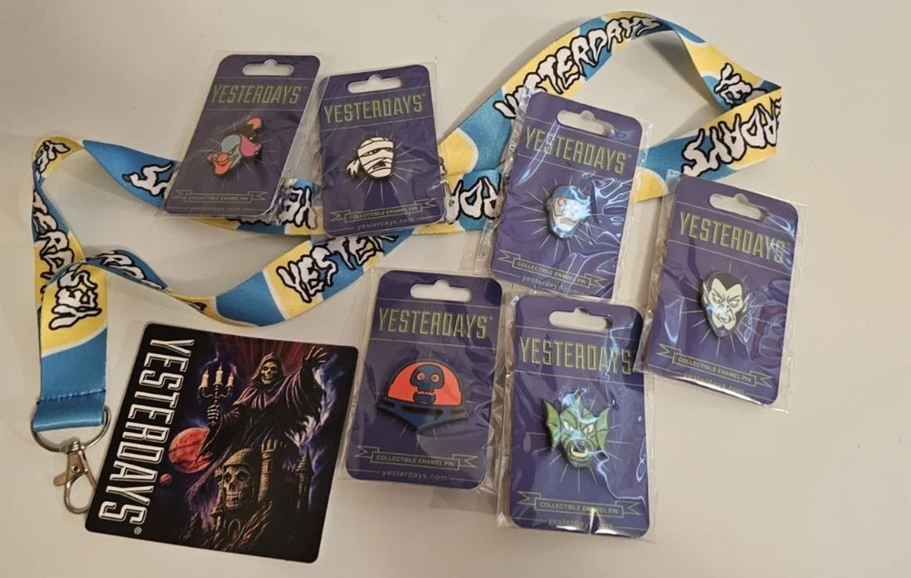 SDCC 2026 Yesterdays Scooby-Doo Villian 6 Pin Set LE 200 w/ sticker and lanyard
